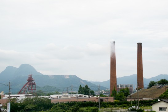 田川市石炭　博物館　二本煙突
